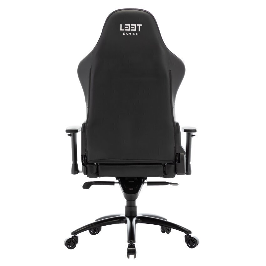 Spēļu krēsls L33T Gaming Elite V4, melns/balts цена и информация | Biroja krēsli | 220.lv