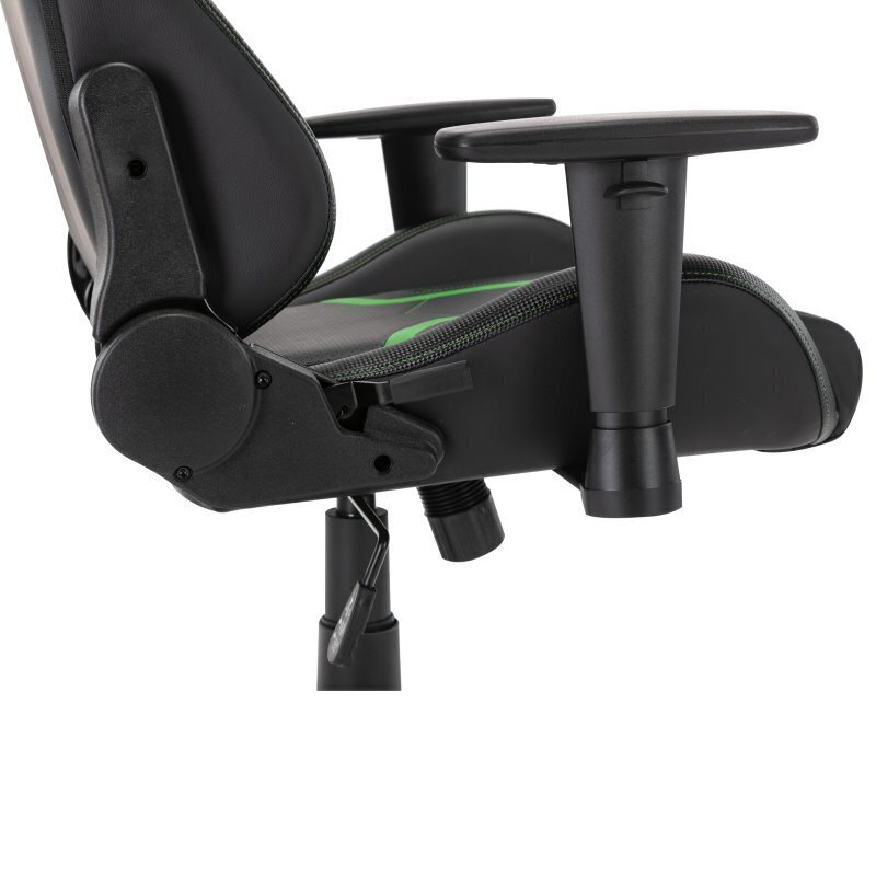 Spēļu krēsls L33T Gaming Energy, melns/zaļš цена и информация | Biroja krēsli | 220.lv