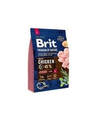 Brit Premium By Nature Junior Large L,  Lielu Šķirņu Jauniem Suņiem, 3 Kg цена и информация | Сухой корм для собак | 220.lv