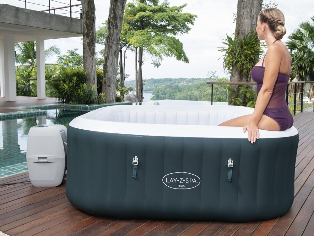 Masāžas baseins Bestway Lay-Z-Spa Ibiza AirJet, 180x180x66cm cena un informācija | Baseini | 220.lv