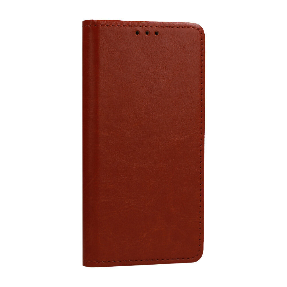 Xiaomi Redmi 9 maciņš Leather Book, brūns cena un informācija | Telefonu vāciņi, maciņi | 220.lv
