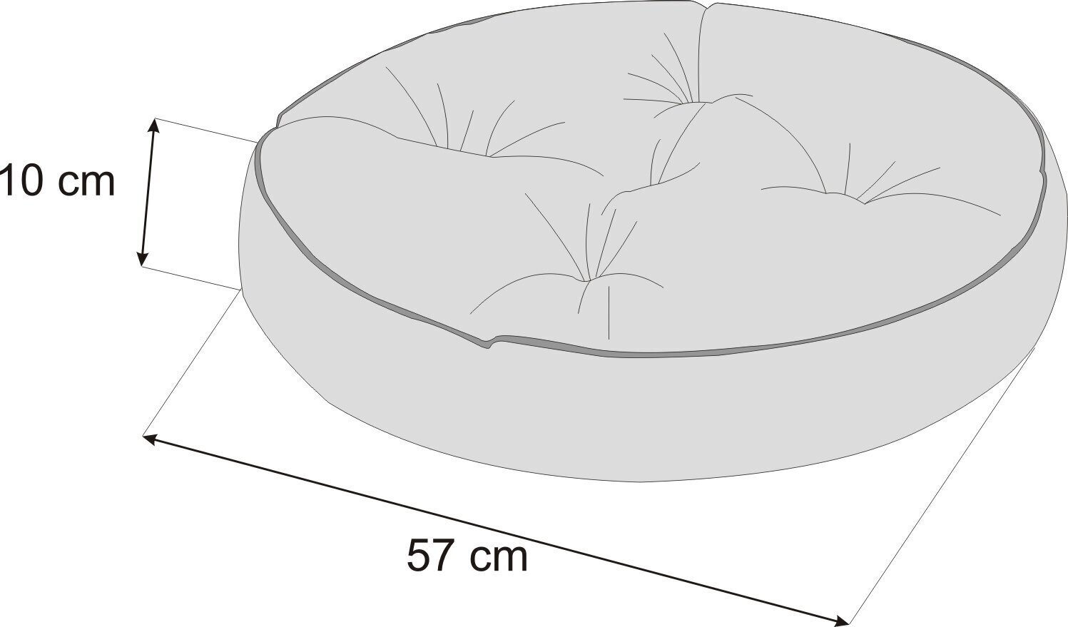 Grīdas spilvens Hobbygarden Yamatai 57cm, smilškrāsas cena un informācija | Sēžammaisi, pufi | 220.lv