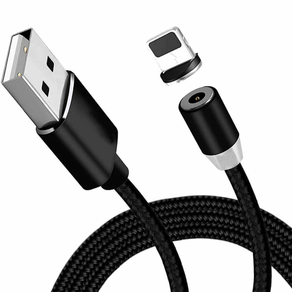 USB kabelis Magnetic Type-C magnētisks 1.0m melns цена и информация | Savienotājkabeļi | 220.lv