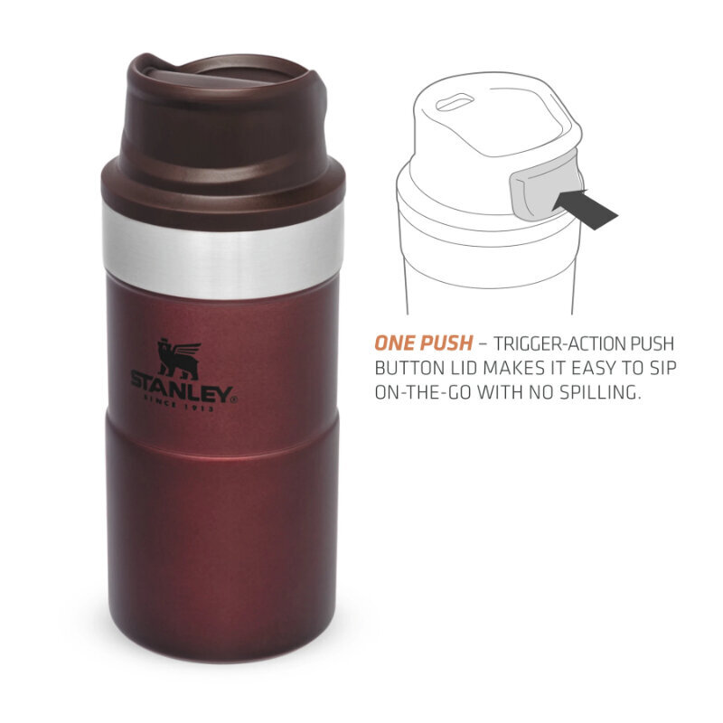 Termokrūze The Trigger-Action Travel Mug Classic 0,25L sarkana cena un informācija | Termosi, termokrūzes | 220.lv