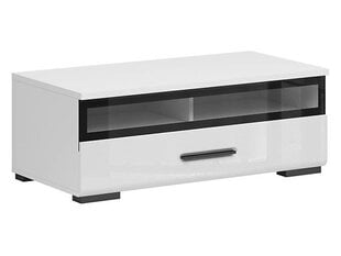 ТВ столик BRW Assen 1S, белый/черный цена и информация | Тумбы под телевизор | 220.lv