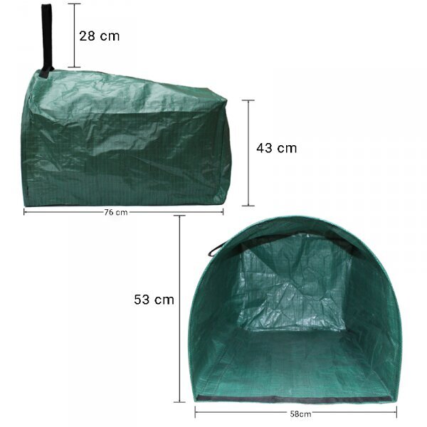 Salokams dārza maiss Bradas FLAT PICK-UP, 200 L cena un informācija | Dārza instrumenti | 220.lv