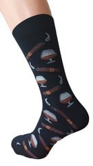 Мужские носки с рисунком "Коньяк" (Черные) цена и информация | Мужские носки | 220.lv