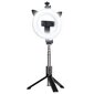 RoGer V3 Universāls Selfie Stick ar 3 toņu LED lampu / Tripod Statnis / Bluetooth Tālvadības pults / Melns cena un informācija | Selfie Sticks | 220.lv