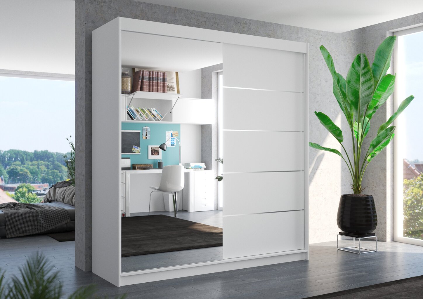 Skapis Adrk Furniture Olivier, balts цена и информация | Skapji | 220.lv
