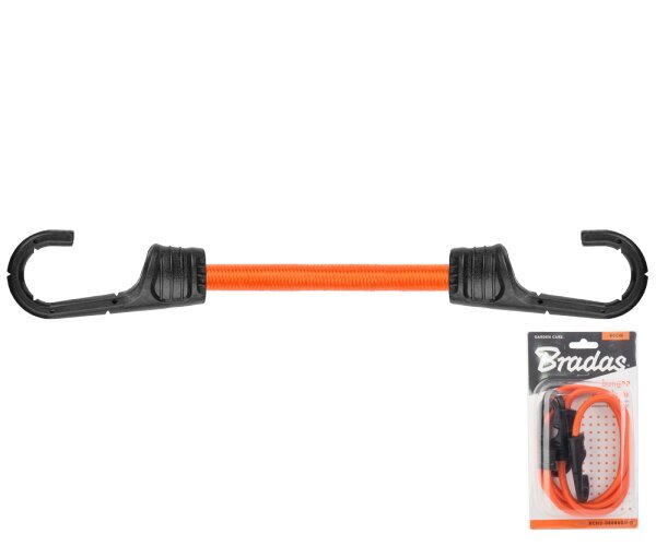 Elastīgas gumijas stiprināmas ar āķiem Bradas BUNGEE CORD HOOK, 2 gab., 80 cm cena un informācija | Dārza instrumenti | 220.lv