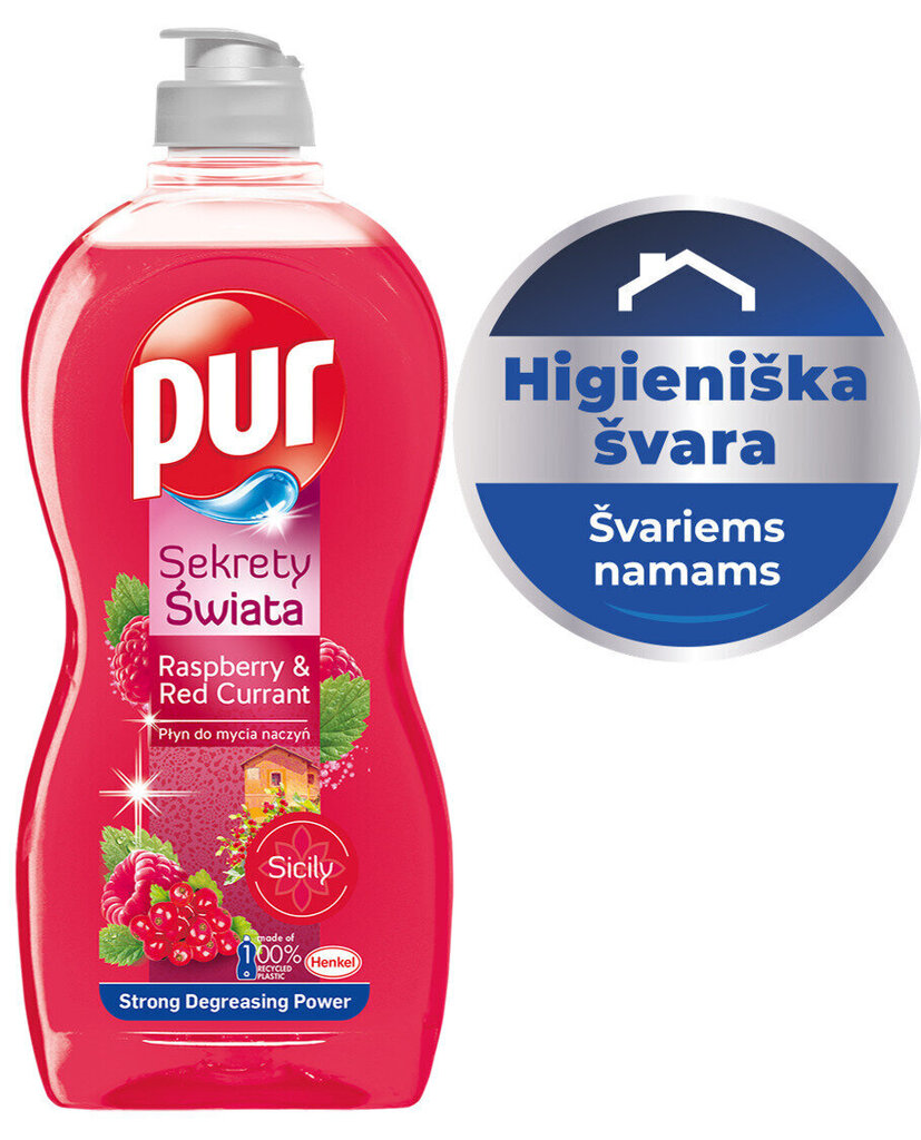 TRAUKU MAZGĀŠANAS LĪDZEKLIS PUR DUO RASPBERRY 450 ML cena un informācija | Trauku mazgāšanas līdzekļi | 220.lv