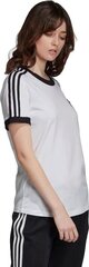 Футболка для женщин Adidas 3-Stripes Tee ED7483, белая цена и информация | Футболка женская | 220.lv