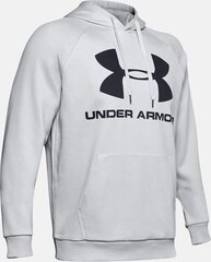 Vīriešu džemperis Under Armour Rival Fleece Sportstyle Logo Hoddie 1345628 014, pelēks cena un informācija | Vīriešu jakas | 220.lv