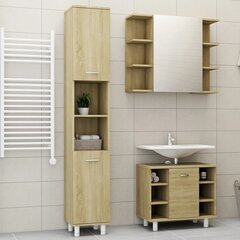 Комплект мебели для ванной vidaXL, 3 части, цвет дуб цена и информация | Комплекты в ванную | 220.lv
