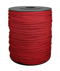 Веревка для вязания 4 мм. цвет красный(Нр. 56) 200 м. цена и информация | Принадлежности для вязания крючком | 220.lv