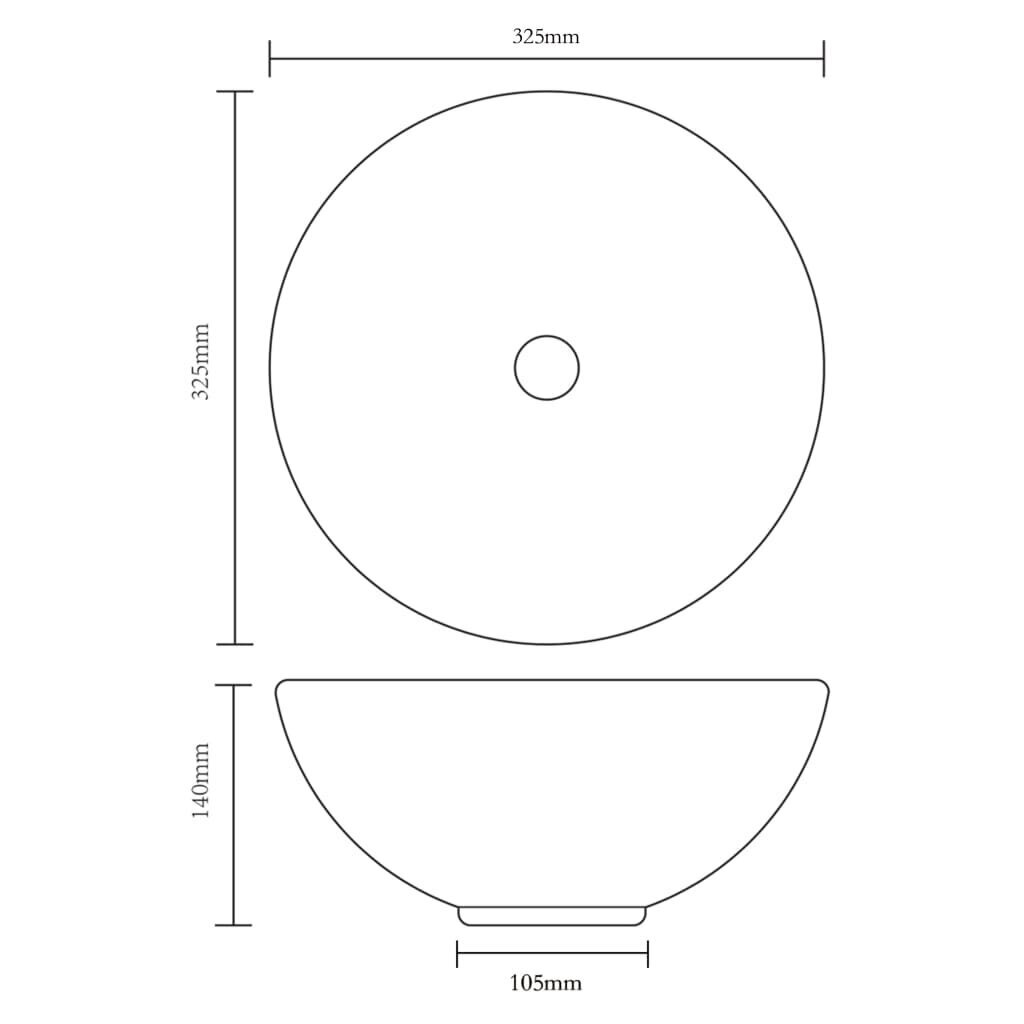 Izlietne 325x140, sudrabaina cena un informācija | Izlietnes | 220.lv