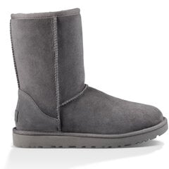 Sieviešu zābaki UGG Classic Short II, pelēki цена и информация | Женские сапоги | 220.lv