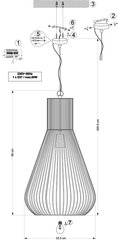 Piekaramā lampa Loft cena un informācija | Piekaramās lampas | 220.lv