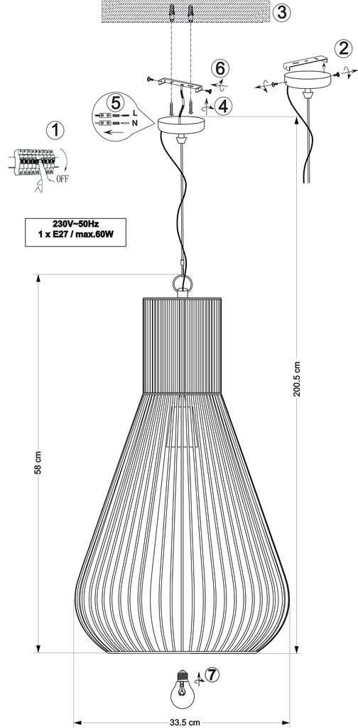 Piekaramā lampa Loft цена и информация | Piekaramās lampas | 220.lv