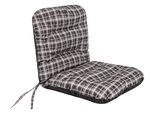 Подушка для стула Hobbygarden Natalia 48см, коричневая/белая