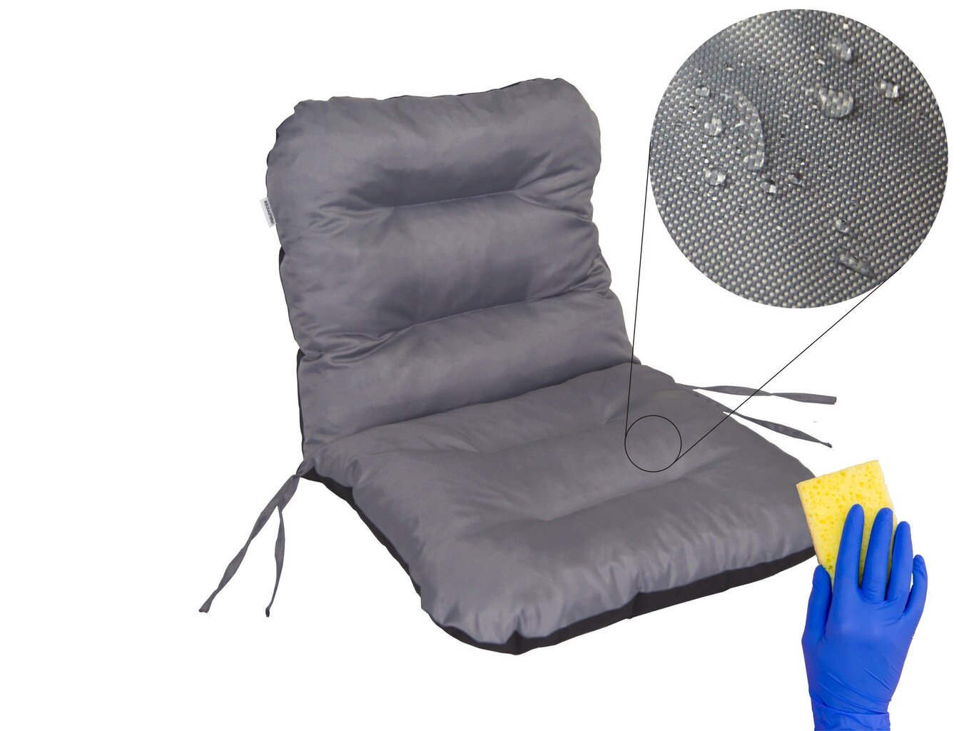 Spilvenu krēsls Hobbygarden Natalia 48cm, gaiši pelēks cena un informācija | Krēslu paliktņi | 220.lv