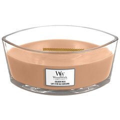 WoodWick aromātiska svece Golden Milk, 453,6 g cena un informācija | Sveces un svečturi | 220.lv