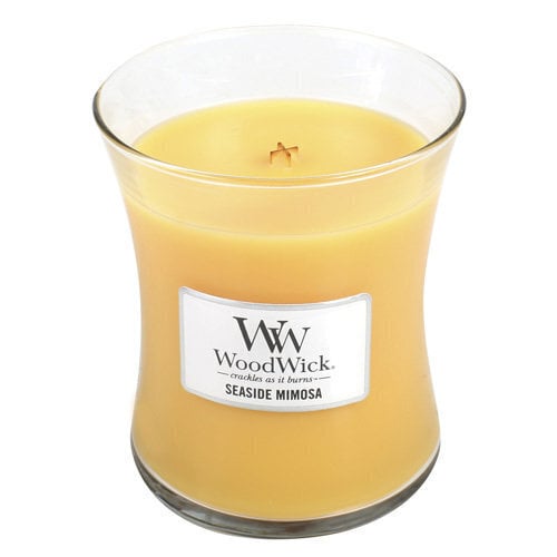 WoodWick aromātiska svece Seaside Mimosa, 275 g cena un informācija | Sveces un svečturi | 220.lv