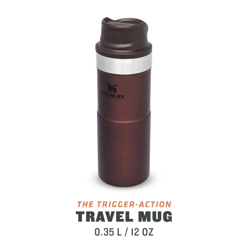 Termokrūze The Trigger-Action Travel Mug Classic 0,35L sarkana cena un informācija | Termosi, termokrūzes | 220.lv