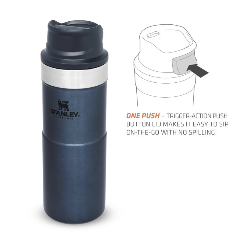 Termokrūze The Trigger-Action Travel Mug Classic 0,35L zila cena un informācija | Termosi, termokrūzes | 220.lv