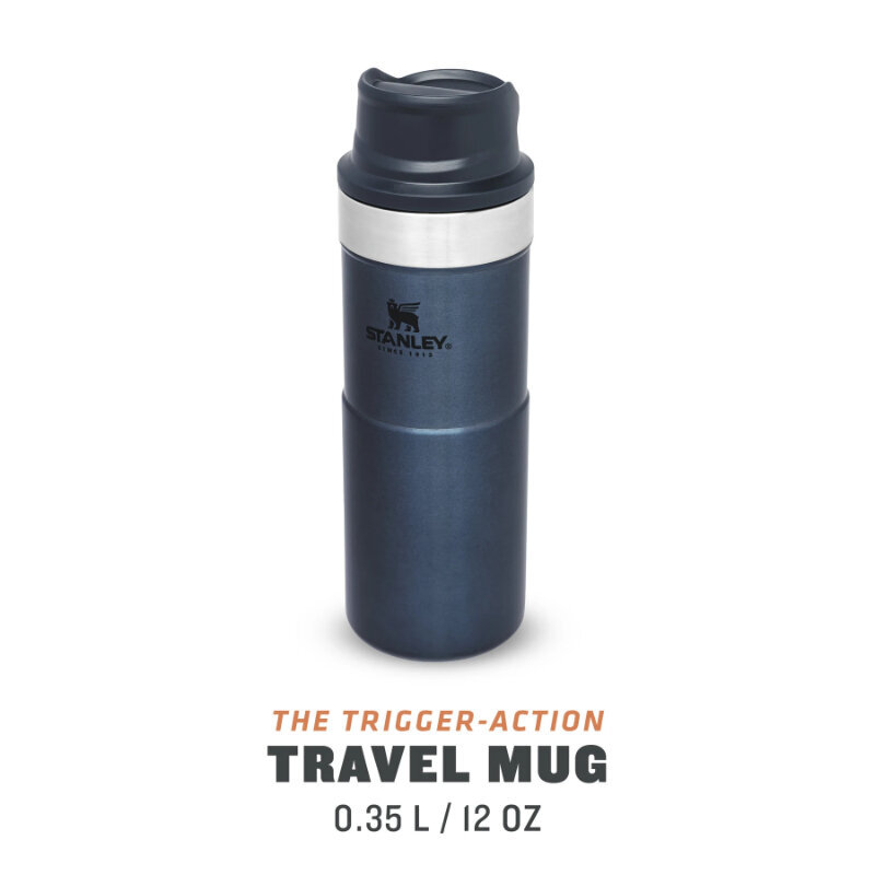 Termokrūze The Trigger-Action Travel Mug Classic 0,35L zila цена и информация | Termosi, termokrūzes | 220.lv