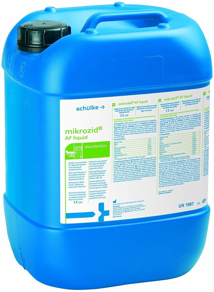 Līdzeklis ātrai virsmu dezinfekcijai Mikrozid® AF Liquid, 10 l cena un informācija | Tīrīšanas līdzekļi | 220.lv