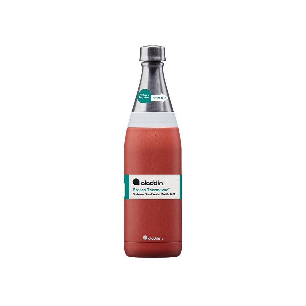 Pudele-termoss Fresco Thermavac Water Bottle 0,6L terakotas krāsā цена и информация | Ūdens pudeles | 220.lv