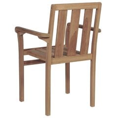 Складные садовые стулья, 2 шт., массив тикового дерева цена и информация | Садовые стулья, кресла, пуфы | 220.lv