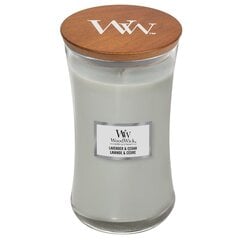 WoodWick ароматическая свеча Lavender & Cedar, 609 г цена и информация | Подсвечники, свечи | 220.lv