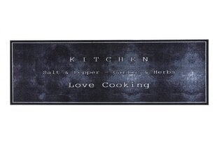 Virtuves paklājs Cook & Wash Love Cooking Black цена и информация | Ковры | 220.lv