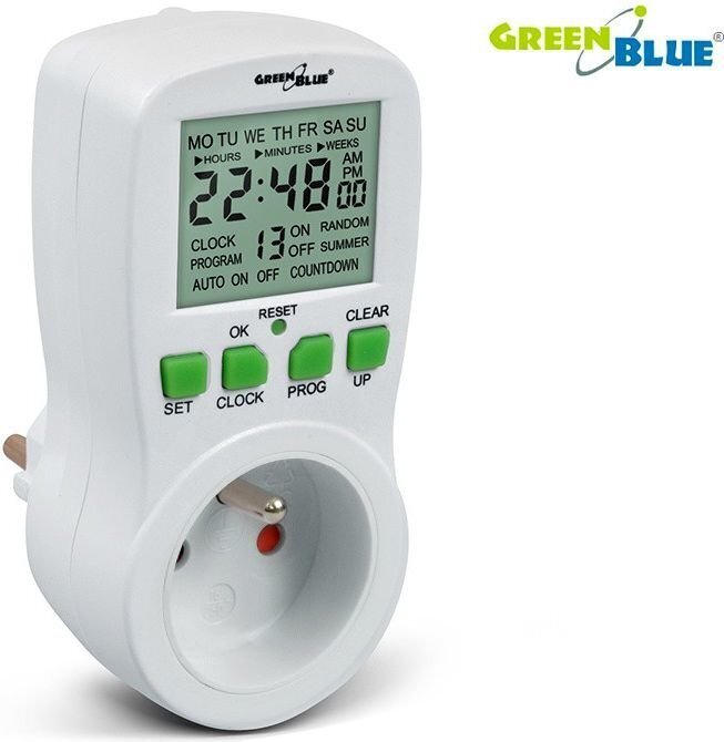 Digitālais taimera slēdzis Rozetė GreenBlue GB107 цена и информация | Elektrības slēdži, rozetes | 220.lv