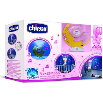 Карусель Chicco First Dreams Next2 Monday 3-в-1, розовый цена и информация | Игрушки для малышей | 220.lv