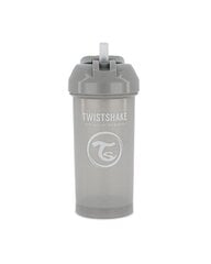 Kружка Twistshake Pastel Grey с соломинкой, 360 мл, 6 + мес цена и информация | Бутылочки и аксессуары | 220.lv