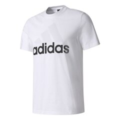 Vīriešu T-krekls Adidas Essentials Linear Tee, balts cena un informācija | Sporta apģērbs vīriešiem | 220.lv