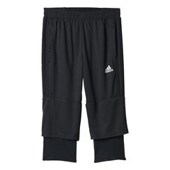 Спортивные штаны для мальчиков Adidas Tiro 17 3/4 Junior, черные цена и информация | Штаны для мальчика ABN-2894/CZA/098 | 220.lv
