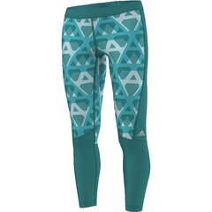 Legingi sievietēm Adidas Techfit Long Tight Print, zaļi cena un informācija | Sporta apģērbs sievietēm | 220.lv