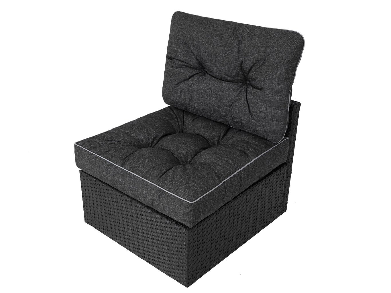Spilvenu komplekts krēslam Emma Tech 60 cm, melns cena un informācija | Krēslu paliktņi | 220.lv