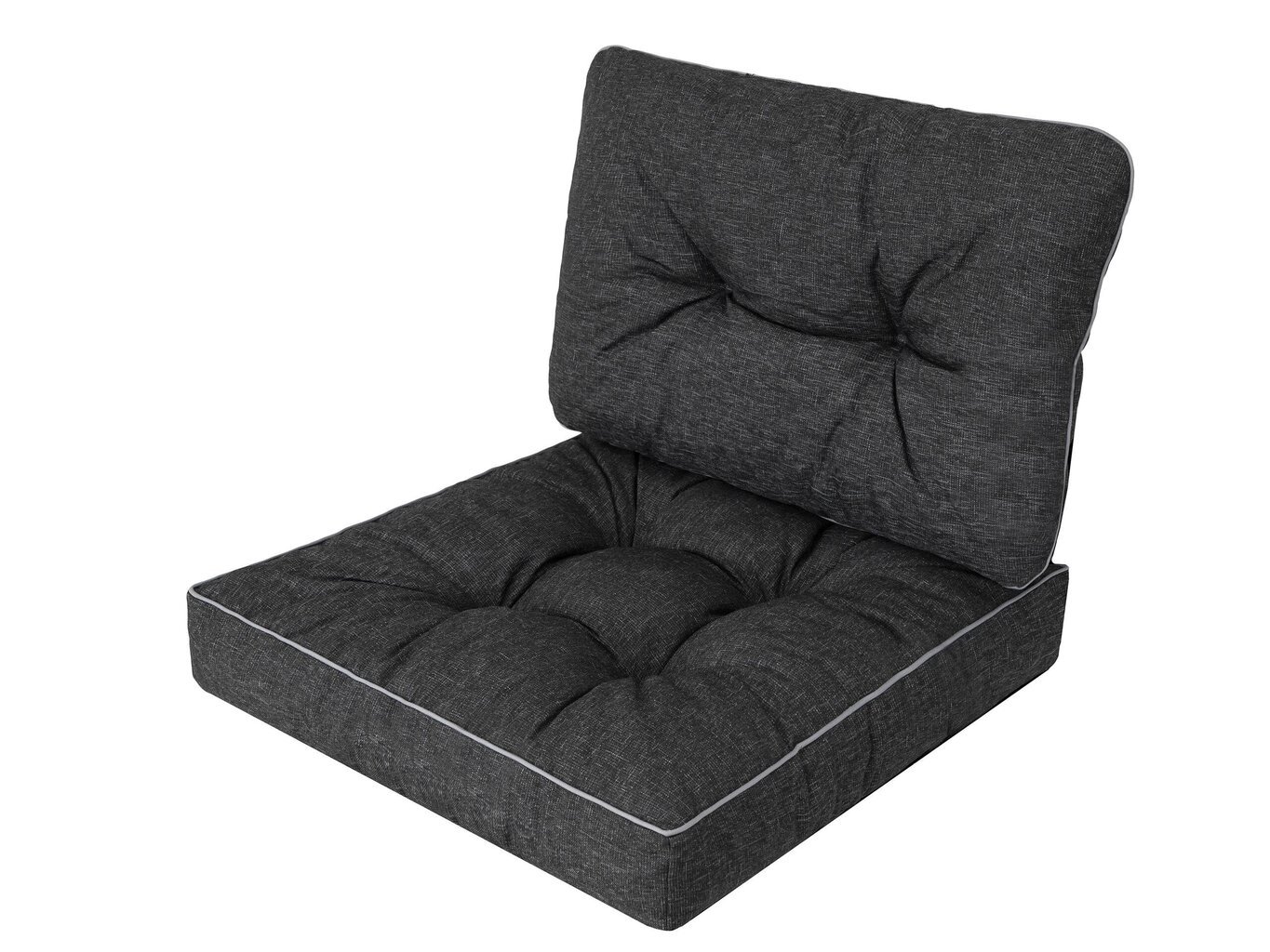 Spilvenu komplekts krēslam Emma Tech 60 cm, melns cena un informācija | Krēslu paliktņi | 220.lv