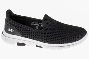 Повседневная обувь женская Skechers Go Walk 5 15901-BKW, черная цена и информация | Спортивная обувь для женщин | 220.lv