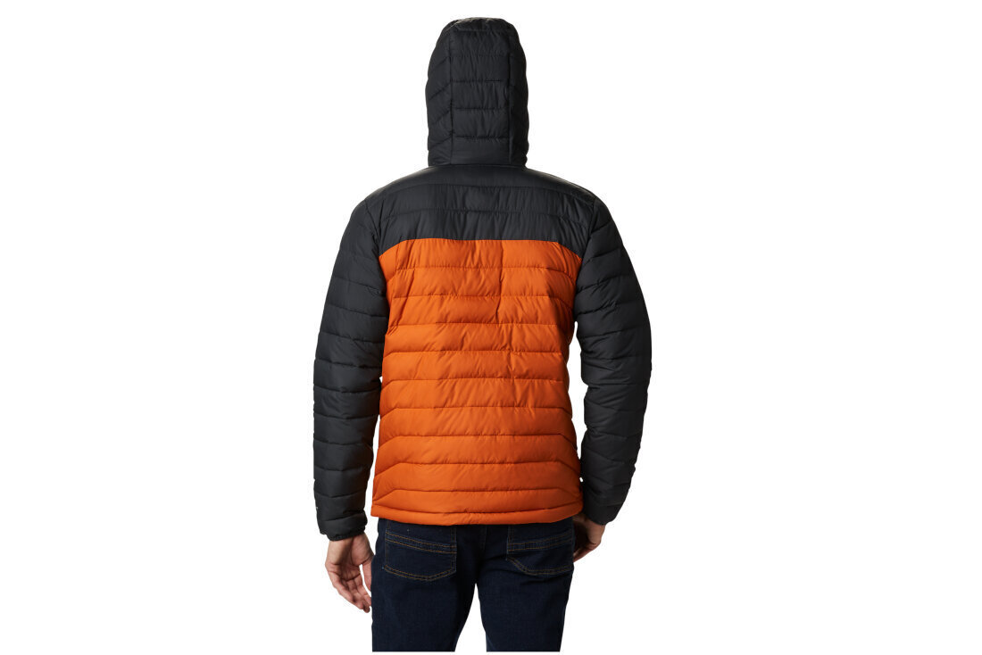 Jaka vīriešiem Columbia Powder Lite Hooded Jacket 1693931820, oranža цена и информация | Vīriešu virsjakas | 220.lv