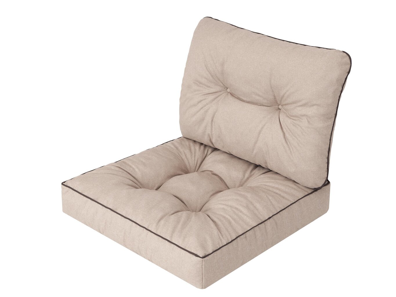 Spilvenu komplekts krēslam Emma Tech 60 cm, smilškrāsas cena un informācija | Krēslu paliktņi | 220.lv