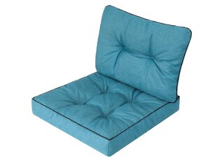 Spilvenu komplekts krēslam Emma Tech 70 cm, gaiši zils cena un informācija | Krēslu paliktņi | 220.lv