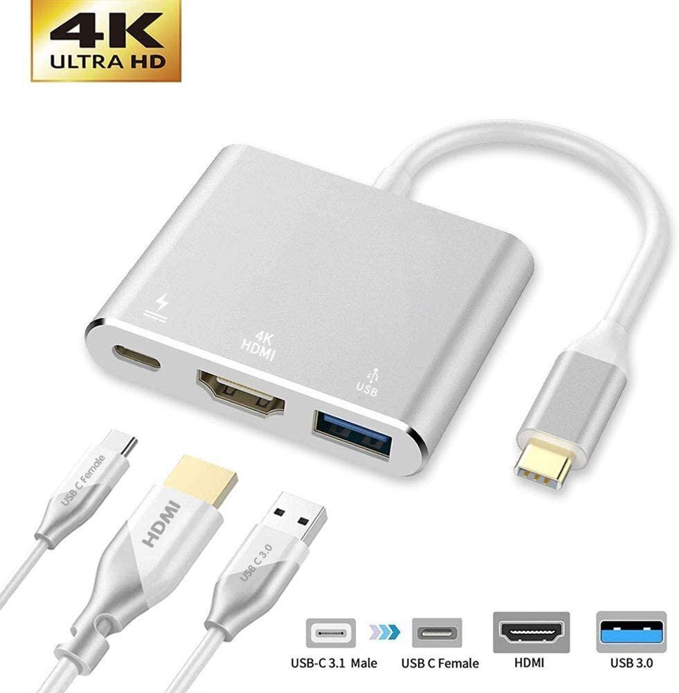 Adapteris Hallo Multiport Adapter 3in1 TYPE-C - HDMI + USB3.0 + TYPE-C цена и информация | Adapteri un USB centrmezgli | 220.lv