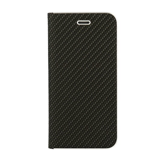 iPhone 12 / 12 Pro maciņš Carbon Book, melns cena un informācija | Telefonu vāciņi, maciņi | 220.lv