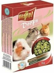  Vitapol капли для грызунов с овощами 75г цена и информация | Корм для грызунов | 220.lv